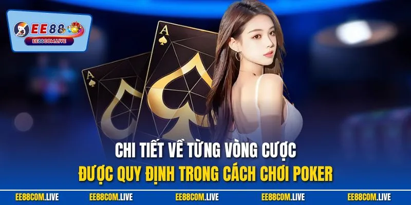 Chi tiết về từng vòng cược được quy định trong cách chơi Poker